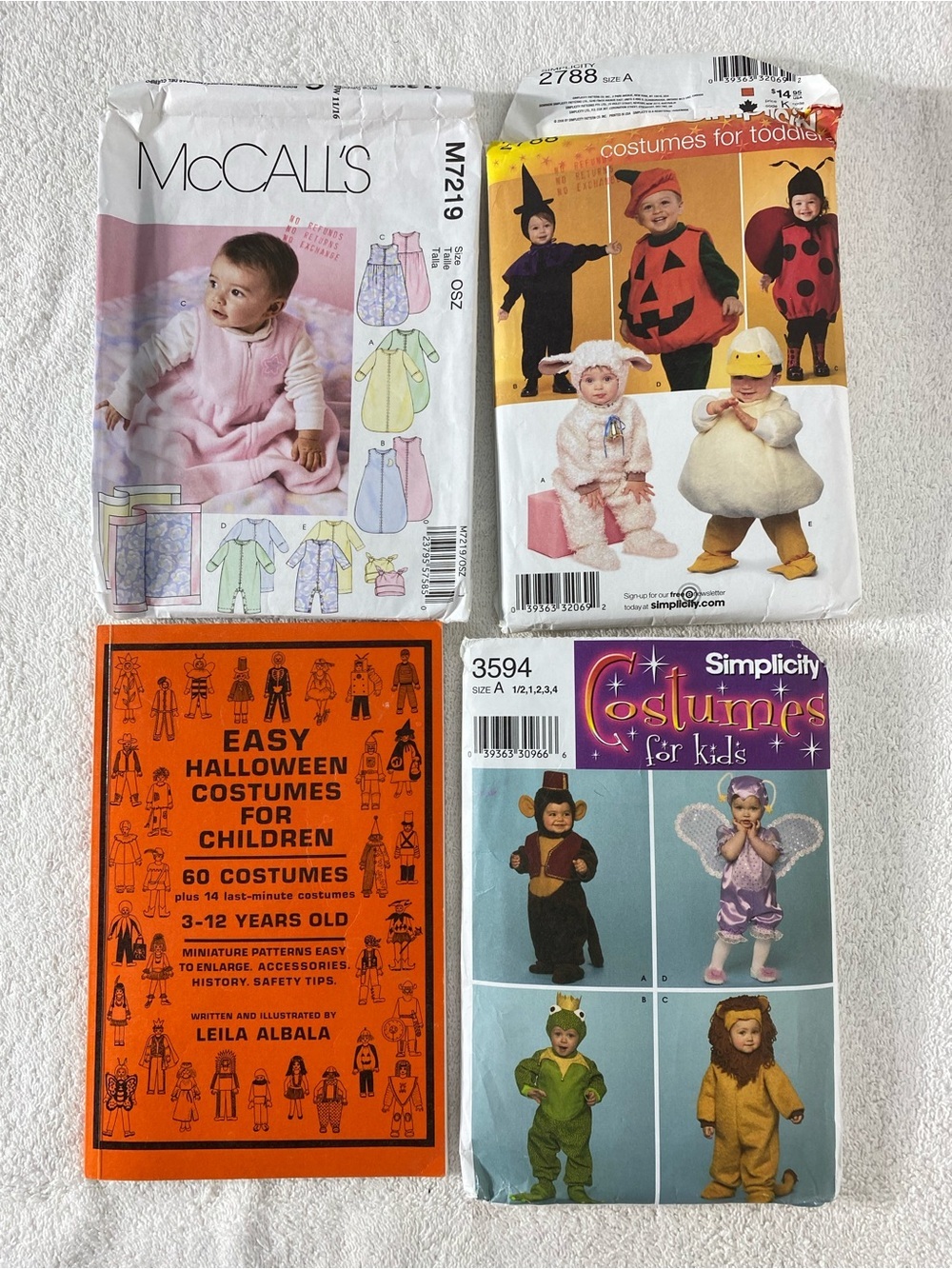 Vintage Toddler Costume Sewing Patterns & Halloween Craft Book Lot
